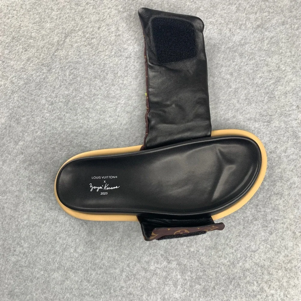 Louis Vuitton Pool Pillow Sandal Women 42 Brown Kusama Monogram Slides - Picture 6 of 16